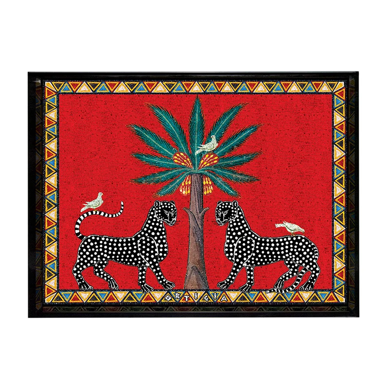Lacktablett MOSAICO MEDIUM in rot