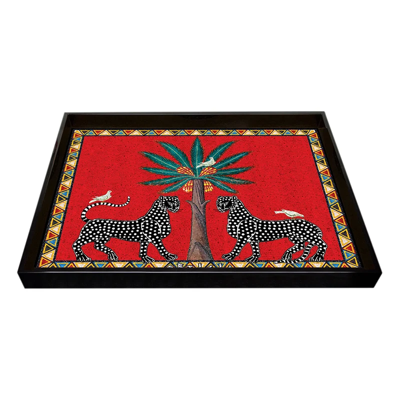 Lacktablett MOSAICO MEDIUM in rot