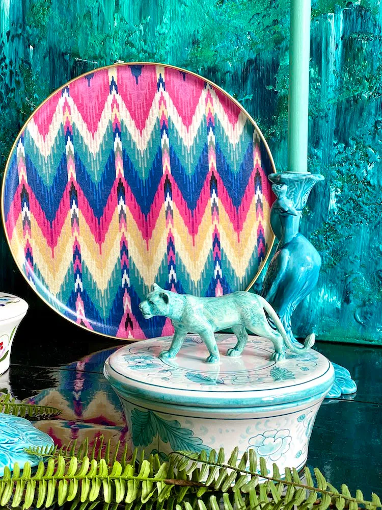 Keramikdose mit Deckel 'MENAGERIE PANTHER'