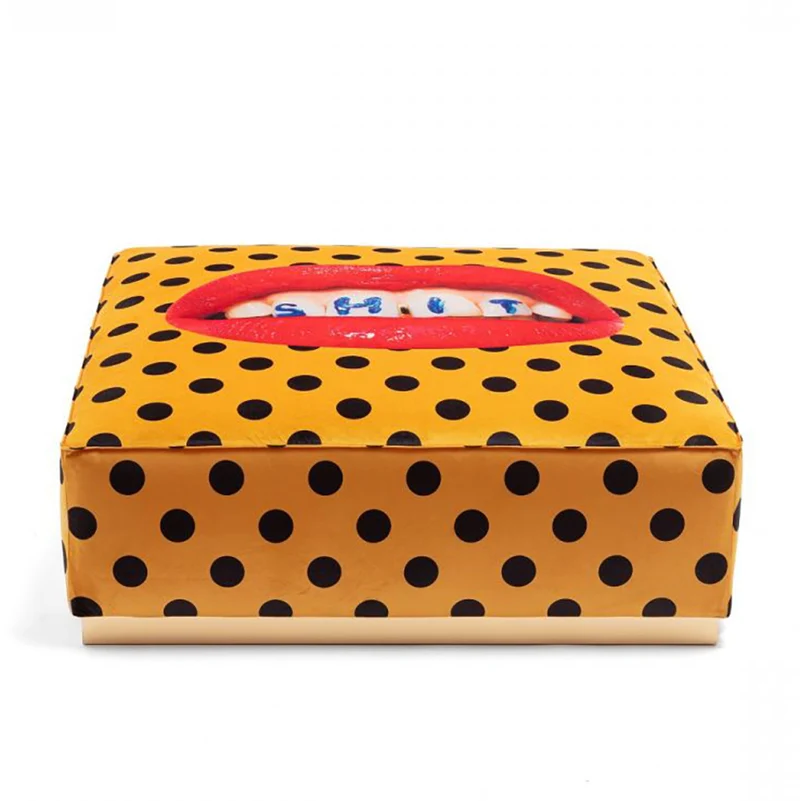 Modularer Pouf SHIT gelb, schwarz