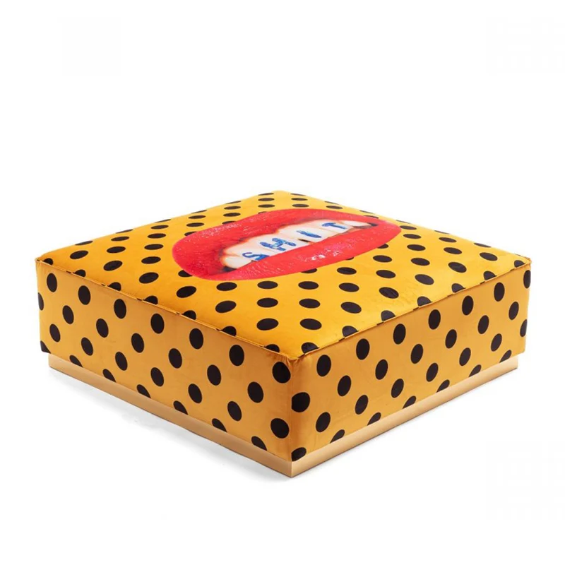 Modularer Pouf SHIT gelb, schwarz