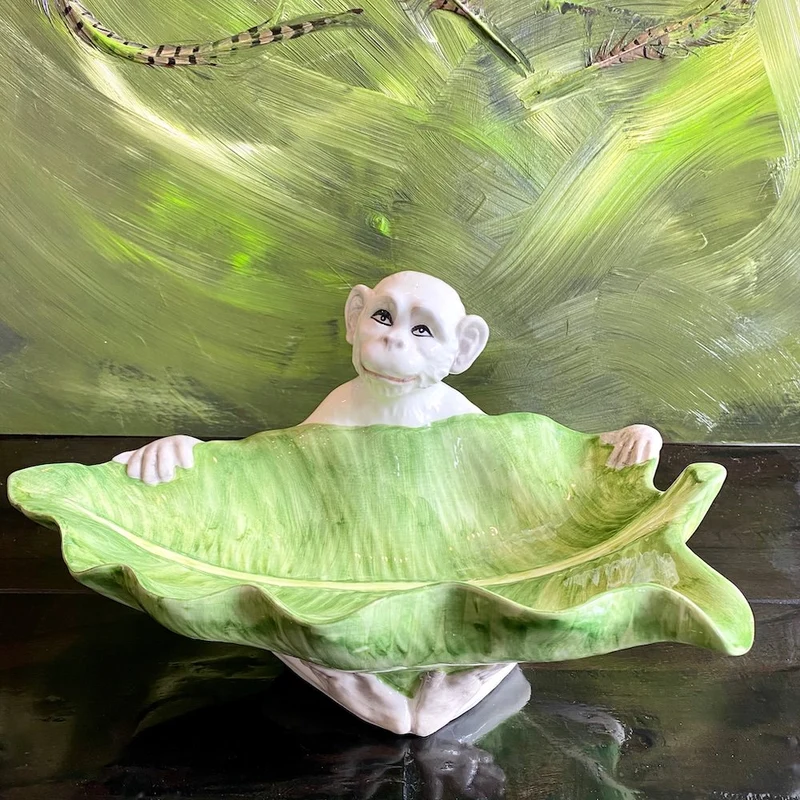 Schale 'MENAGERIE Monkey Leaf' aus Keramik