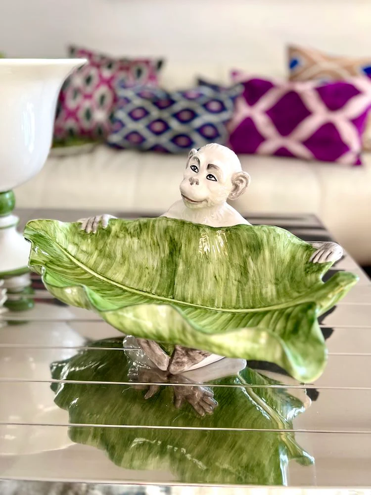 Schale 'MENAGERIE Monkey Leaf' aus Keramik