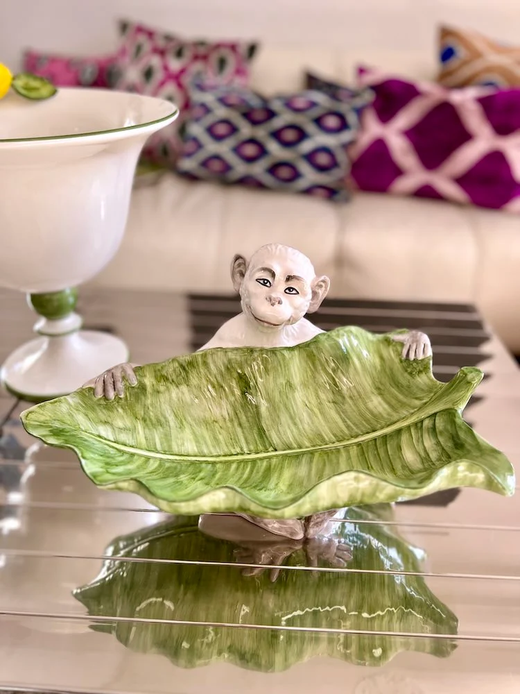 Schale 'MENAGERIE Monkey Leaf' aus Keramik
