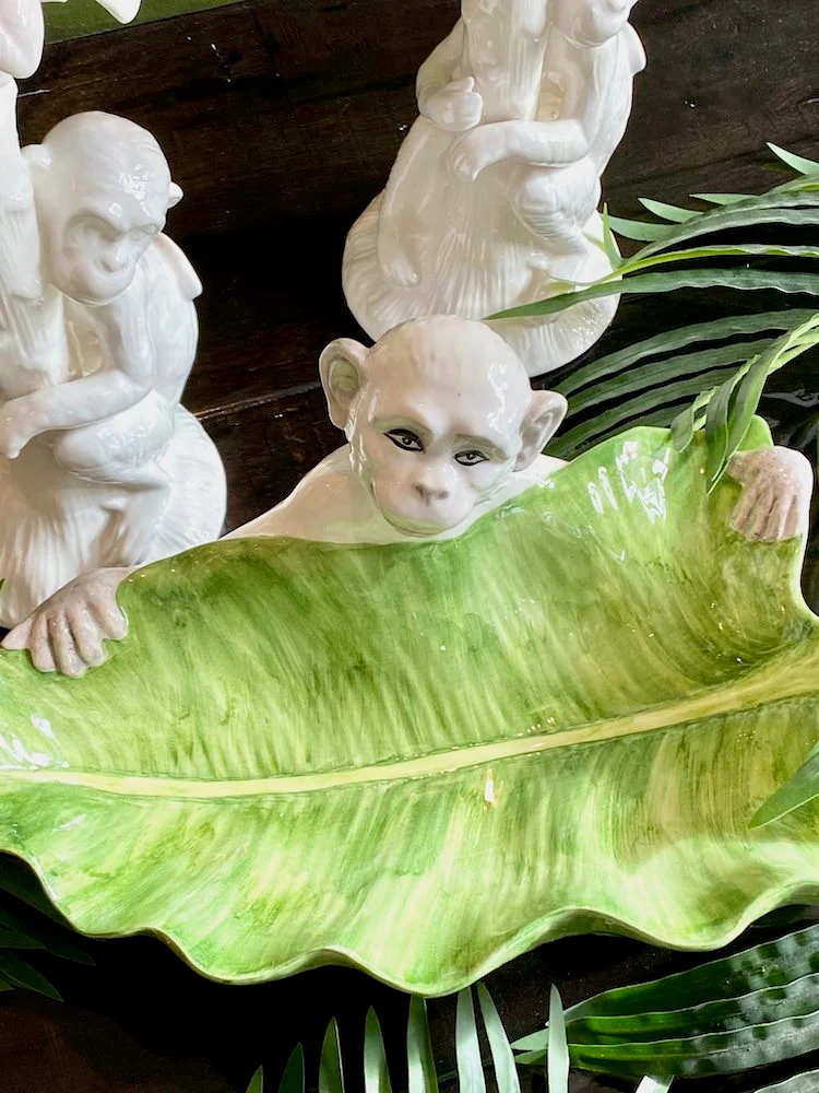 Schale 'MENAGERIE Monkey Leaf' aus Keramik