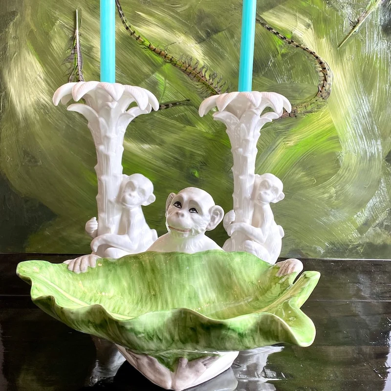 Schale 'MENAGERIE Monkey Leaf' aus Keramik
