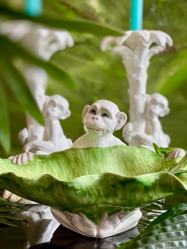 Schale 'MENAGERIE Monkey Leaf' aus Keramik