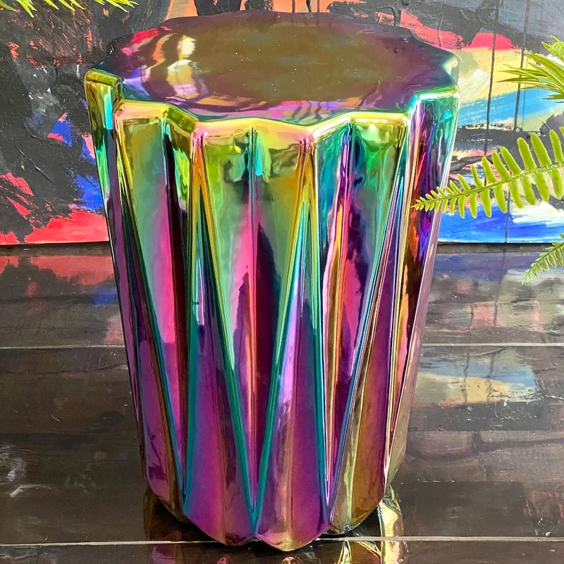 Hocker-Beistelltisch 'OILY FOLDS' Ø32x45 cm