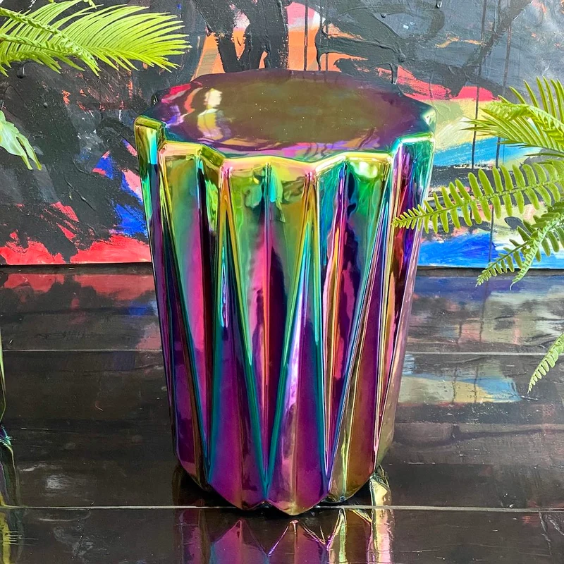Hocker-Beistelltisch 'OILY FOLDS' Ø32x45 cm
