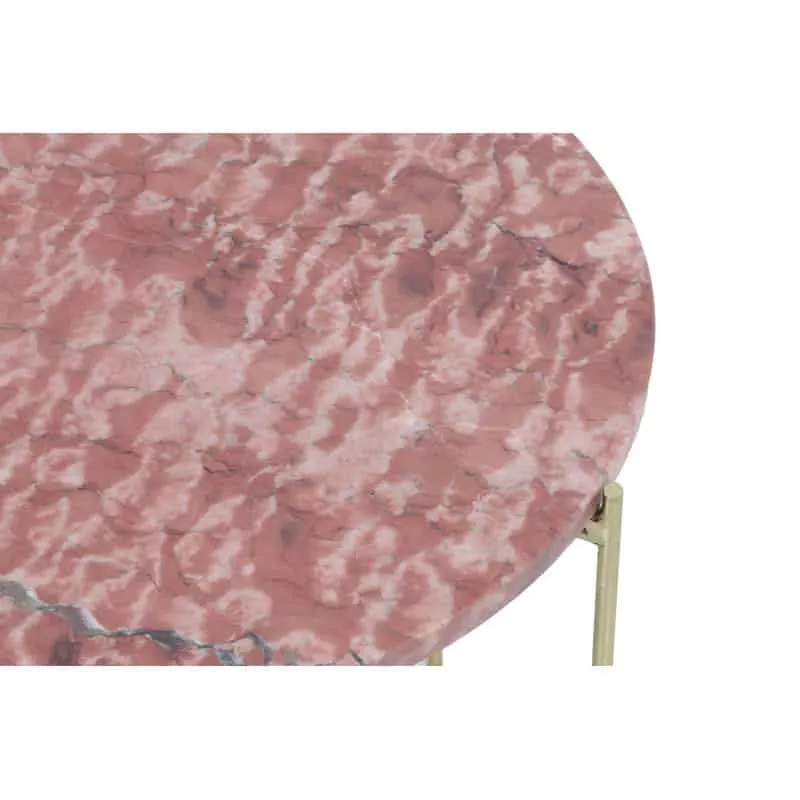 Beistelltisch DELON Marmor rosa-gold 2er-Set