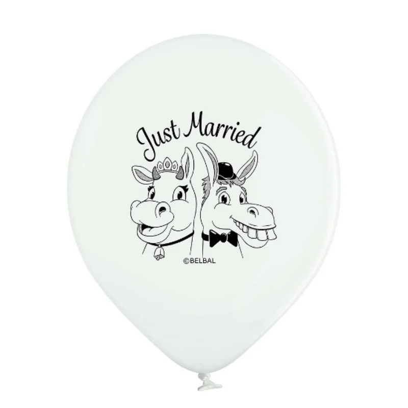 Luftballon Ø30cm "Just Married" | 6 Stk.