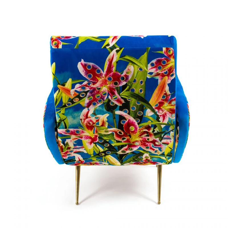 Sessel FLOWERS blau, bunt