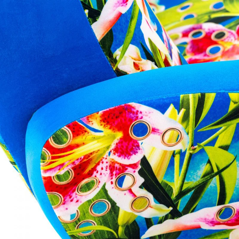 Sessel FLOWERS blau, bunt