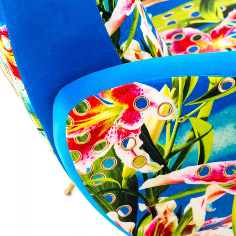 Sessel FLOWERS blau, bunt