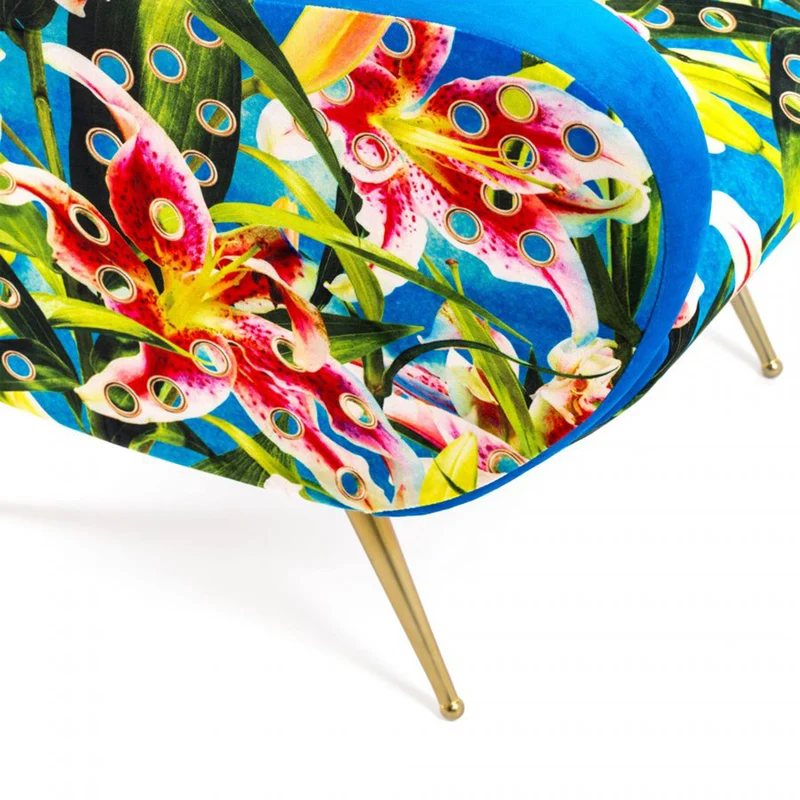 Sessel FLOWERS blau, bunt