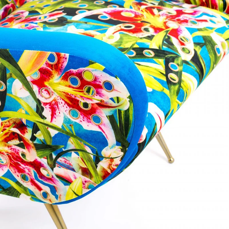 Sessel FLOWERS blau, bunt