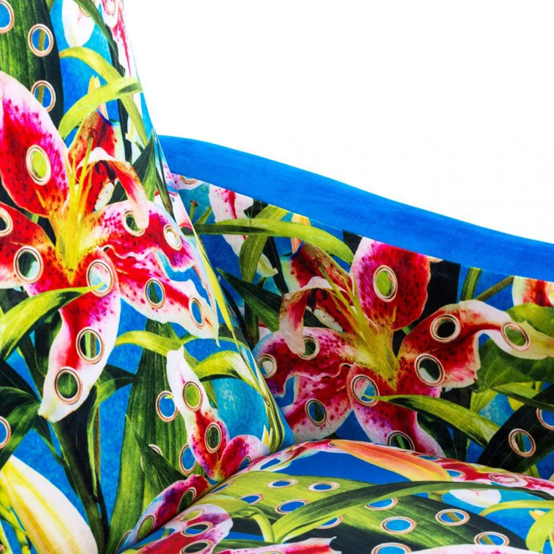 Sessel FLOWERS blau, bunt