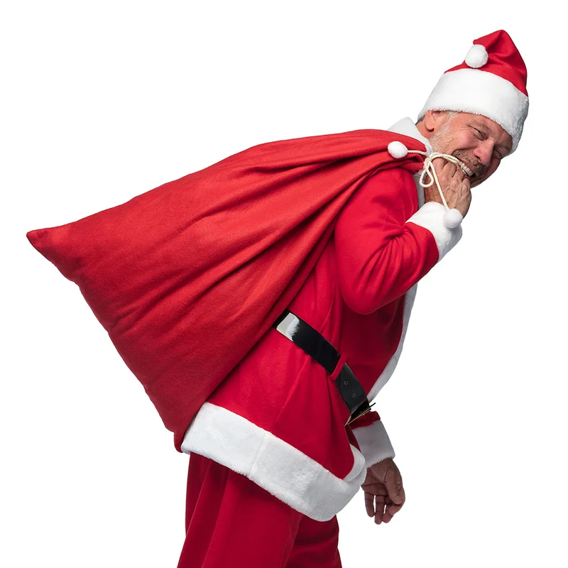Weihnachtsmann Geschenkesack 100 x 60 cm | Rot