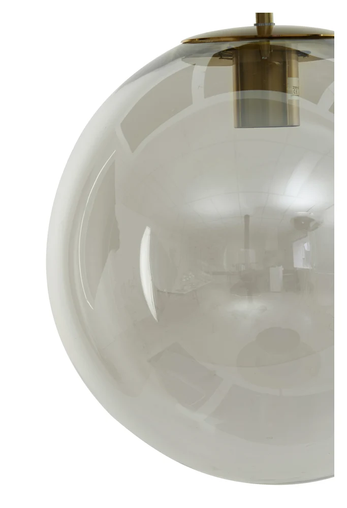 Hängeleuchte MEDINA antik bronze- klar Ø30cm Glas
