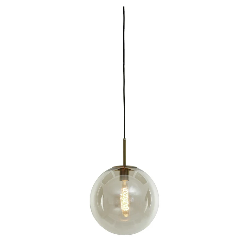 Hängeleuchte MEDINA antik bronze- klar Ø30cm Glas