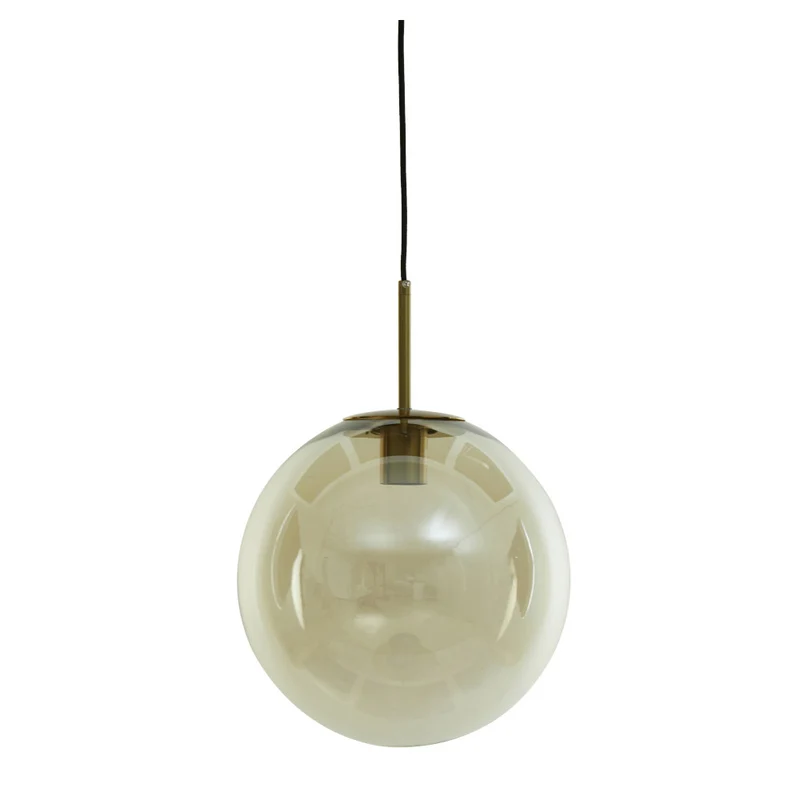 Hängeleuchte MEDINA antik bronze-bernstein Ø40cm Glas