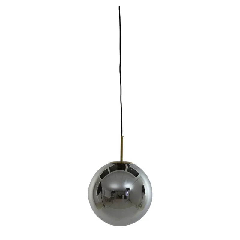 Hängeleuchte MEDINA antik bronze- schwarz Ø30cm Rauchglas