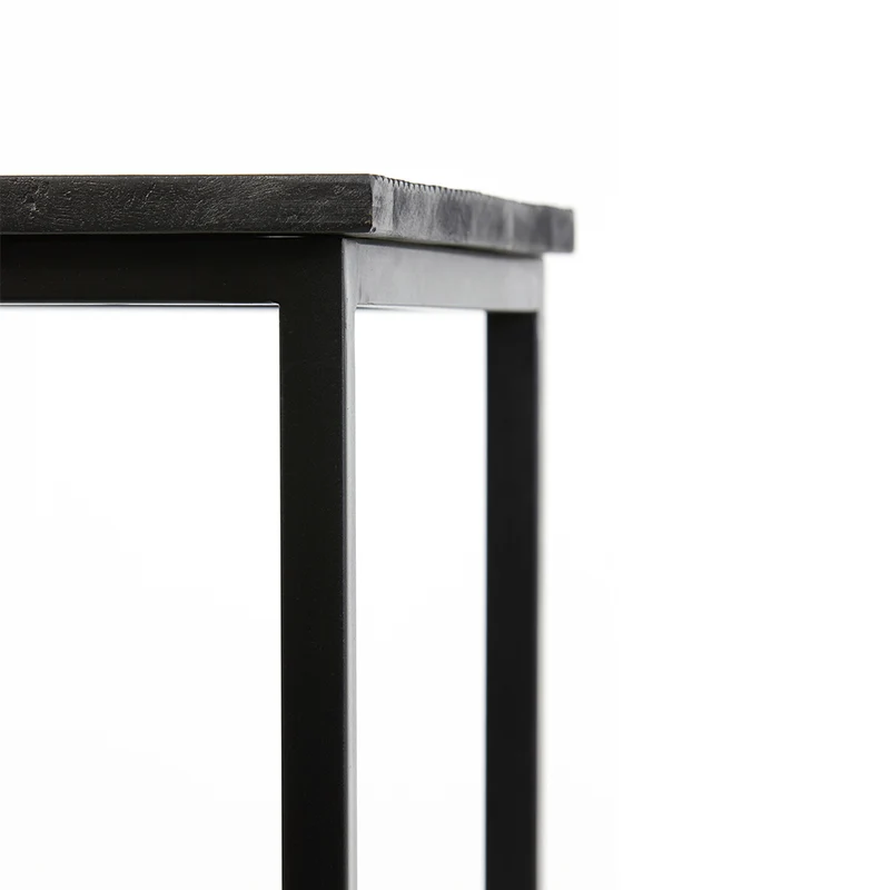 Säule BRYSON Holz schwarz - 2er-Set