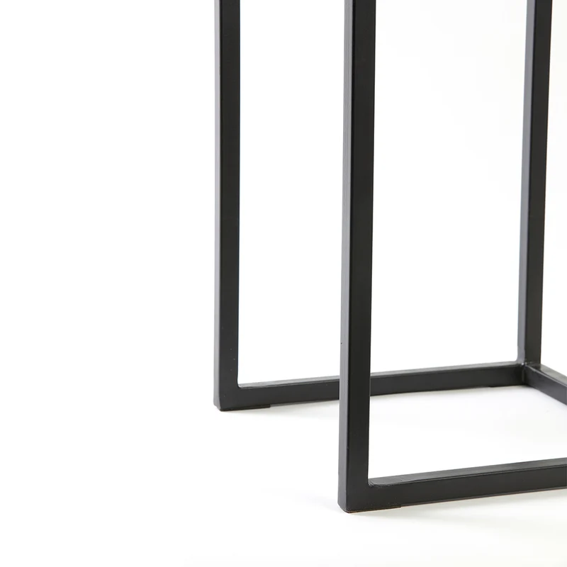 Säule BRYSON Holz schwarz - 2er-Set