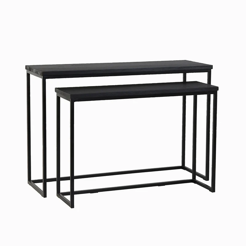 Konsolentisch BRYSON Holz schwarz