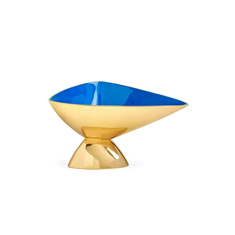 Dekoschale SMALL ANVIL blau + gold