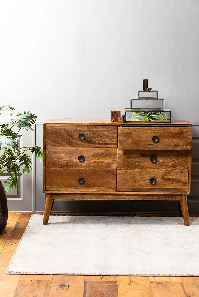 Sideboard ESPITA Holz Öl braun