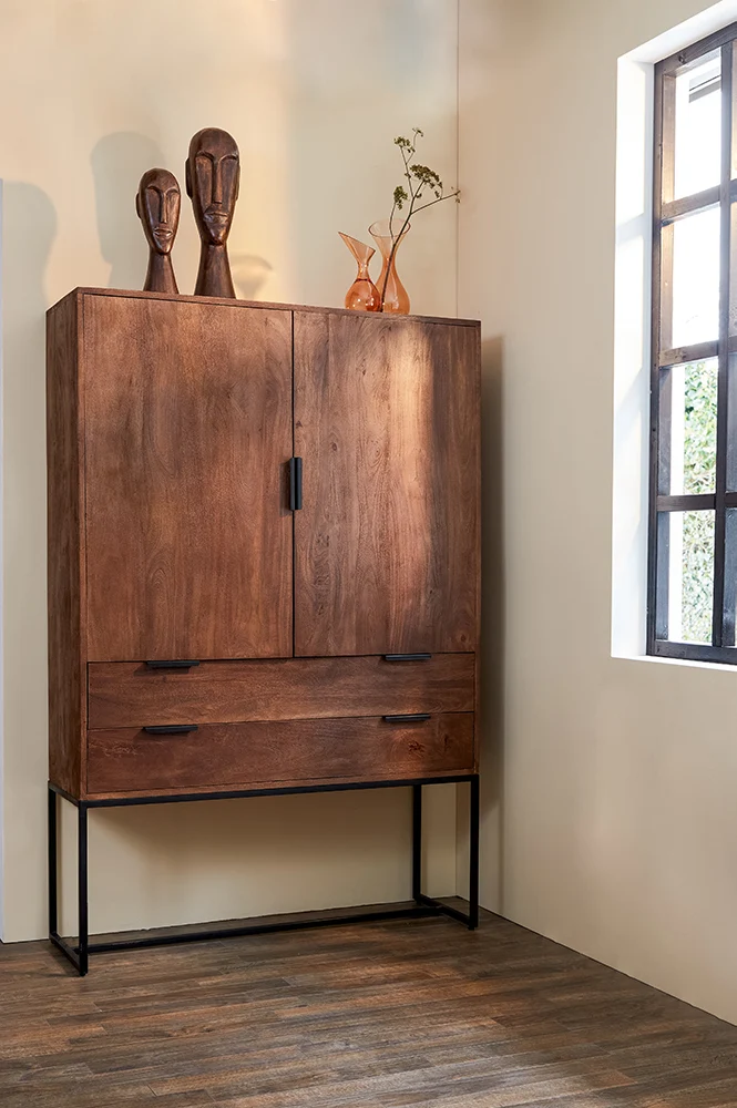 Schrank MEAVE Holz dunkel braun