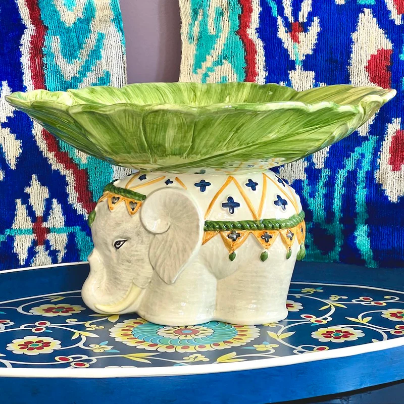 Keramikschale 'MENAGERIE ELEPHANT' 27x27 cm