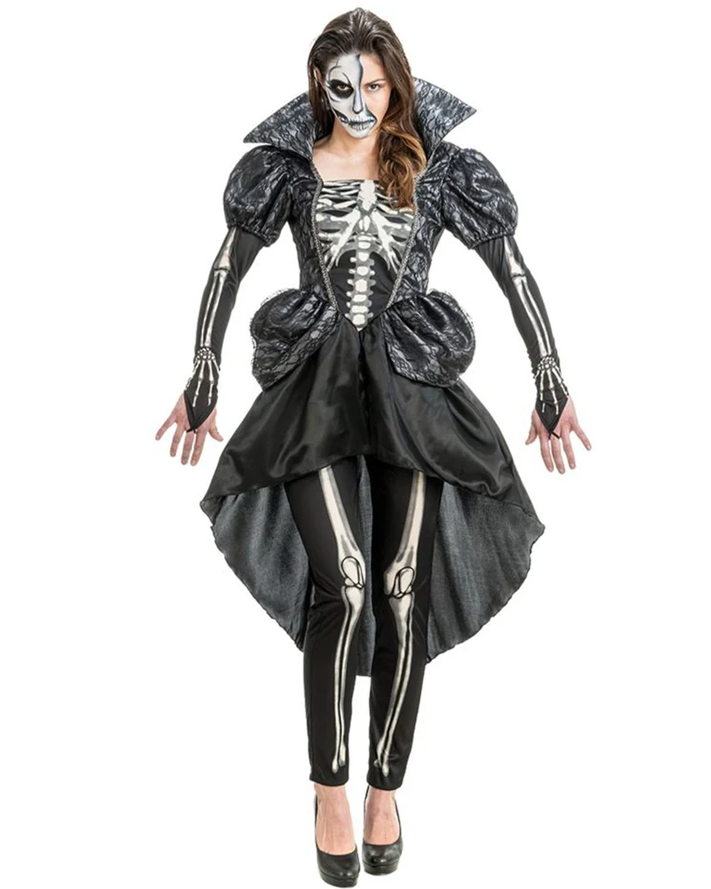 Skelett Kostüm "Lady Skeleton" für Damen | Kleid und Leggings