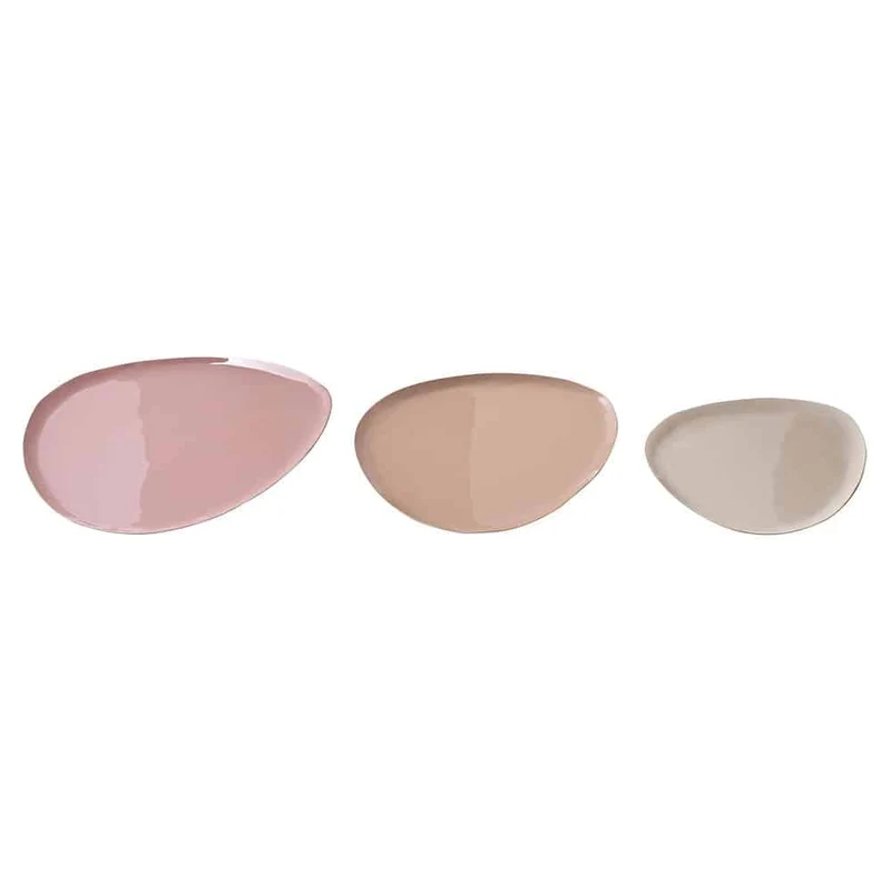 Tablett 3er-Set 'ELEKTRA' oval - nude-look