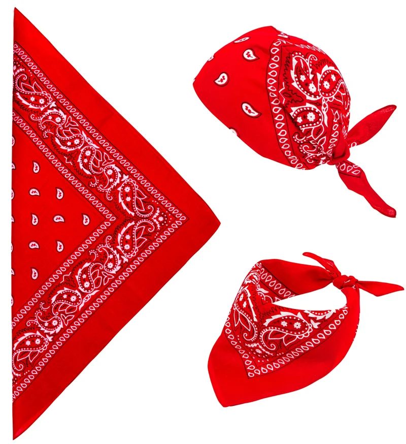Bandana Halstuch Cowboy Kostüm - 55x55cm | Rot