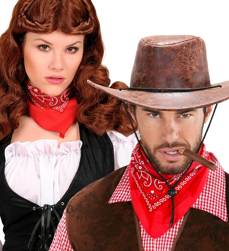 Bandana Halstuch Cowboy Kostüm - 55x55cm | Rot