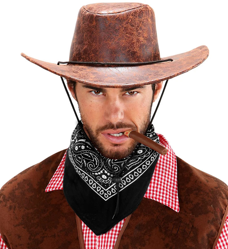 Bandana Halstuch Cowboy Kostüm - 55x55cm | Schwarz