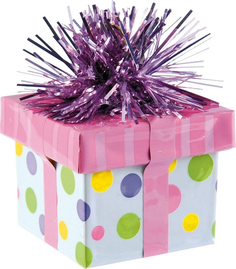 Ballongewicht "Geschenk" 170g - Rosa