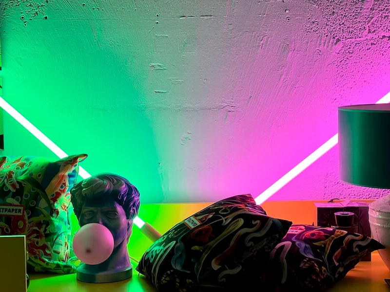 Neon-Leuchte 'LINEA LED GREEN'