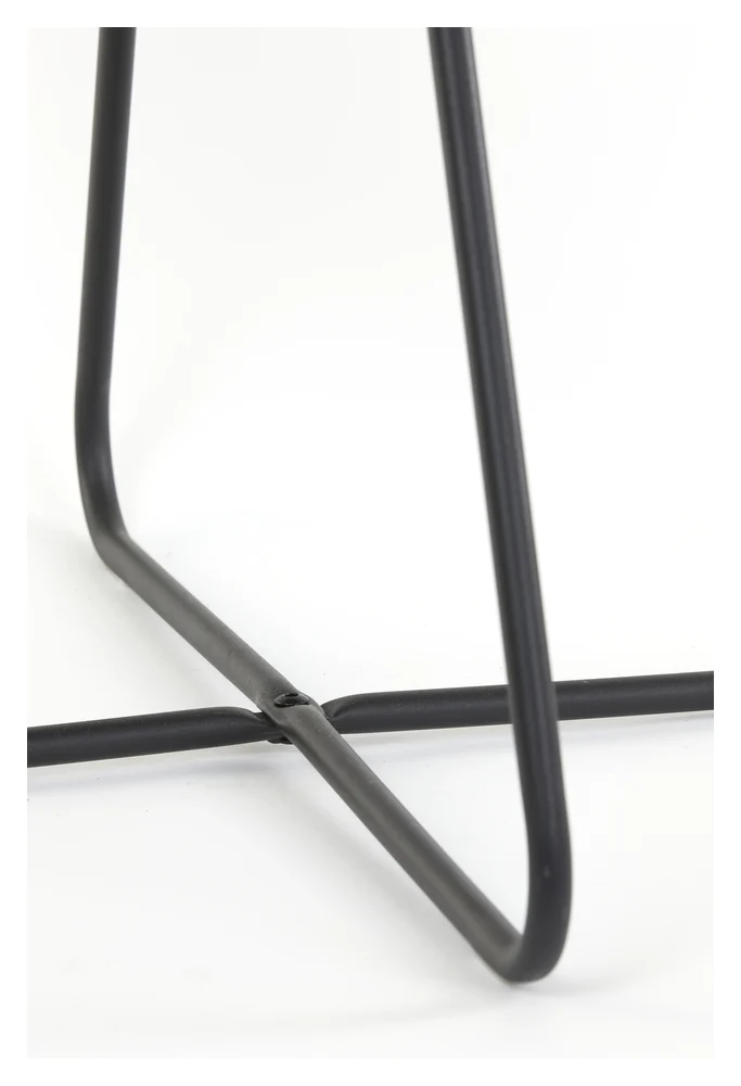 Stuhl ANTONY boucle creme- schwarz 72x64x82cm