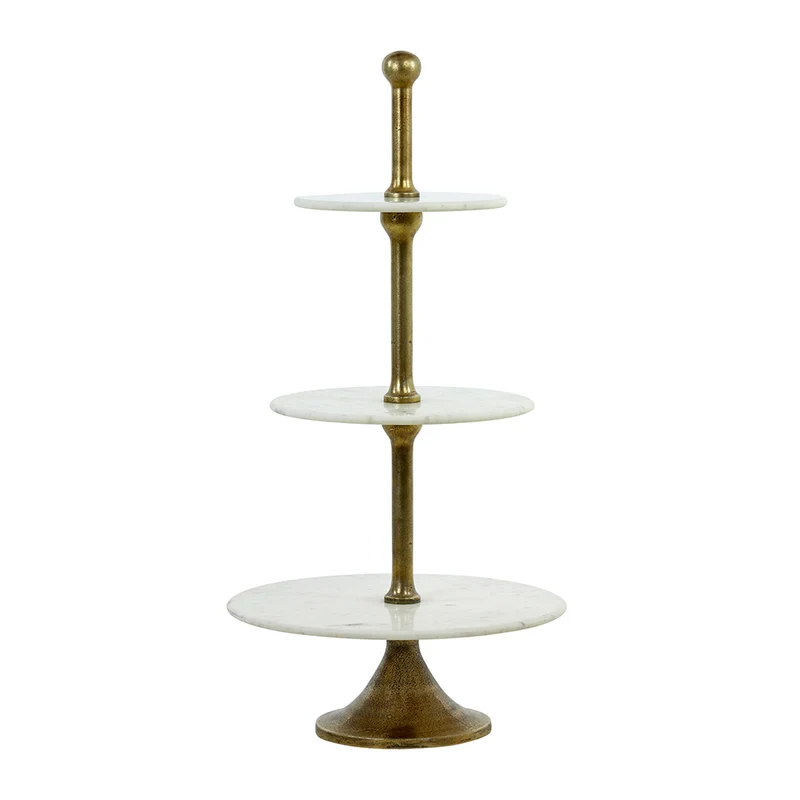 Etagere VERMENTINO Marmor in weiss Ø51x100 cm