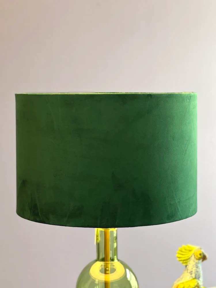 Tischleuchte PIOMBINO grün Glas