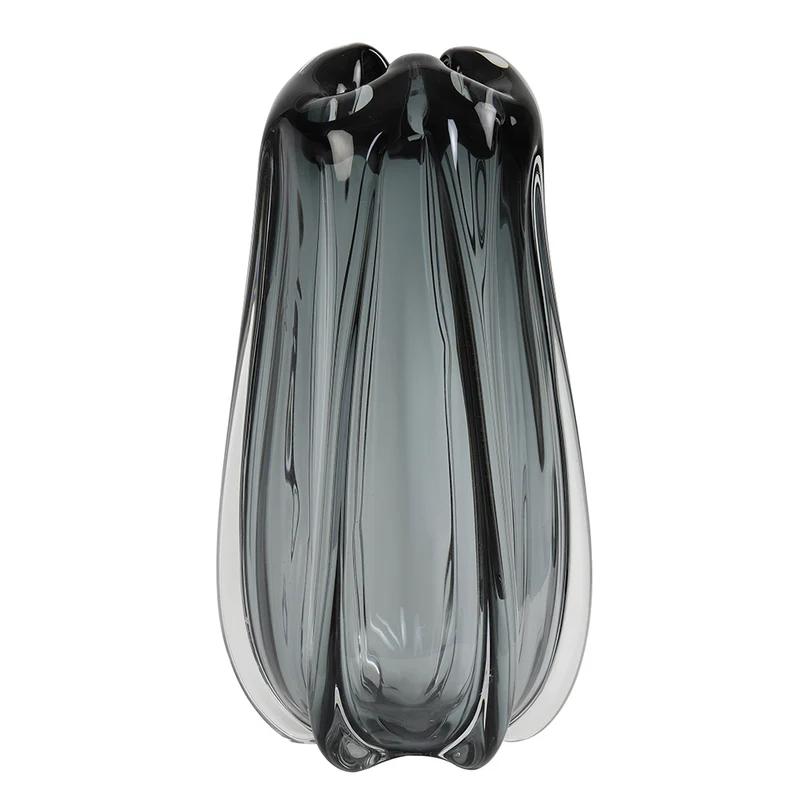 Vase MURELA Glas in grau Ø21x38 cm