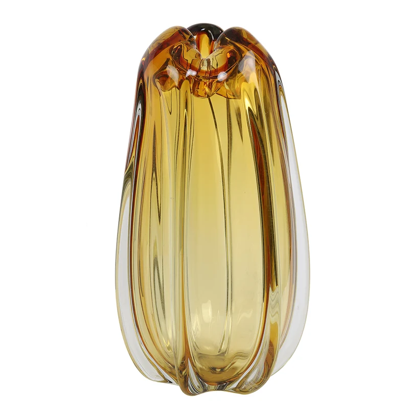 Vase MURELA Glas in Bernstein Ø21x38 cm