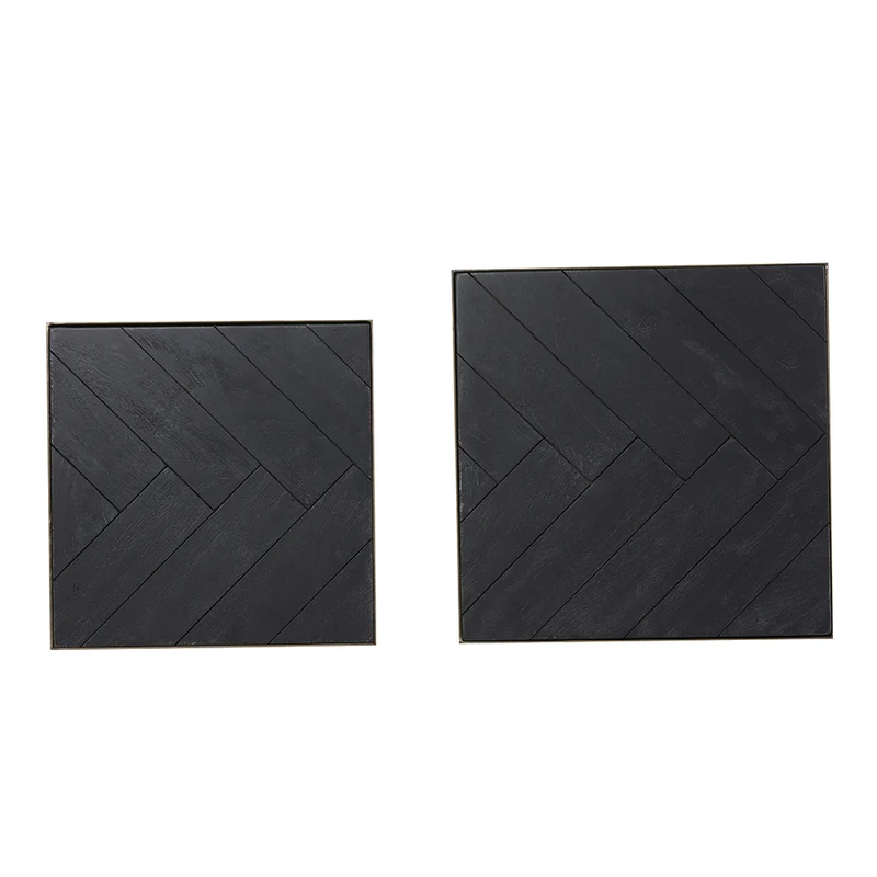 Beistelltisch Säule CHISA Holz schwarz antik Bronze