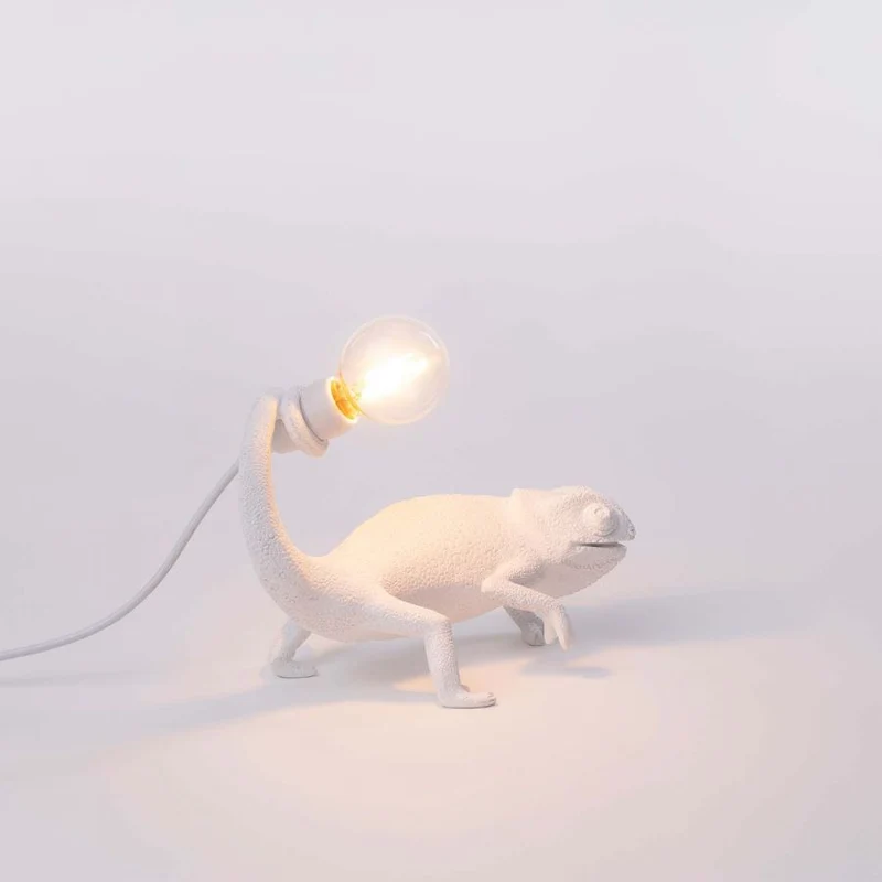 Tischlampe CHAMELEON weiß mit USB