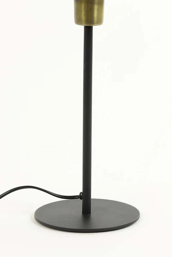 Tischleuchte KLOBU antik bronze + matt schwarz Ø35x45 cm