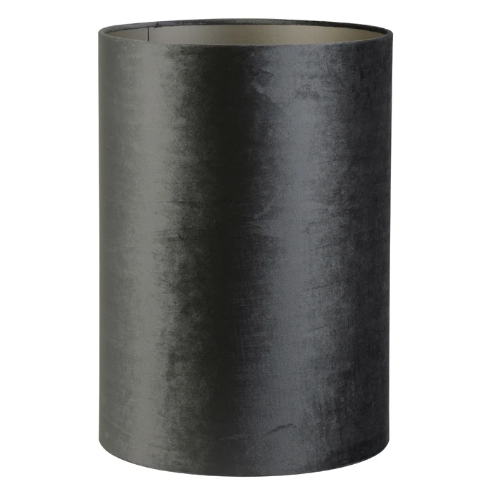 Tischlampe BOUALA Glas-Samt graphite 85cm