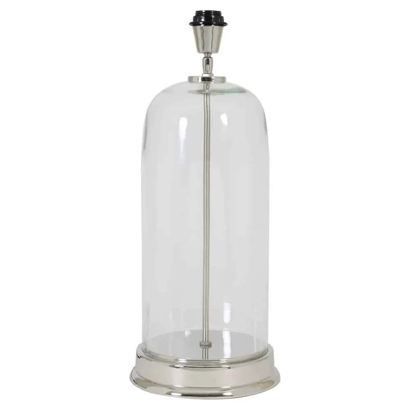 Tischlampe BOUALA Glas-Samt graphite 85cm